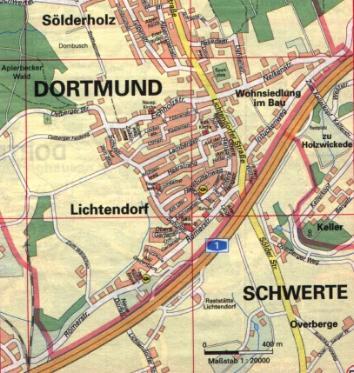 Karte Maßstab 1:20.000